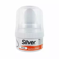 Крем-блиск для взуття Silver білий 50 мл (12шт) Крем-блиск для взуття Silver білий 50 мл (12шт)