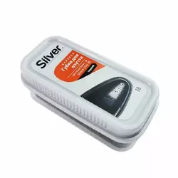 Губка Silver для шкіряного взуття широка чорна (6шт) Губка Silver для шкіряного взуття широка чорна (6шт)
