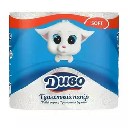 Туалетний папір Диво Soft двошаровий 4 шт Туалетний папір Диво Soft двошаровий 4 шт