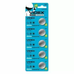 Батарейки таблетки Videx Lithium Battery CR2016 (5шт) Батарейки таблетки Videx Lithium Battery CR2016 (5шт)