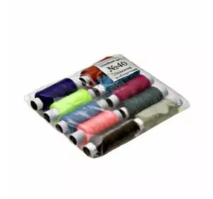 Нитка швейна №40 кольорова 10 шт (10шт) Нитка швейна №40 кольорова 10 шт (10шт)