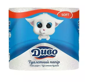Туалетний папір Диво Soft двошаровий 4 шт Туалетний папір Диво Soft двошаровий 4 шт